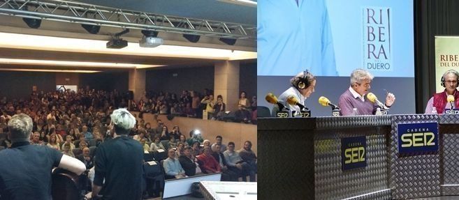Tres horas de radio en directo desde la Casa de Cultura exportando la imagen de Aranda para un mill�n de oyentes a trav�s de La Ventena de Carles Francino